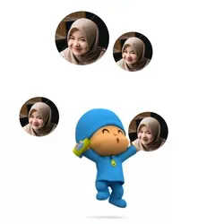 stiker bubble pocoyo