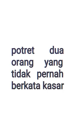 POTRET DUA ORANG