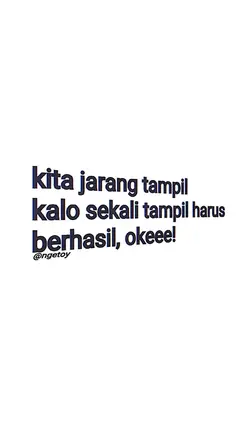 kita jarang tampil