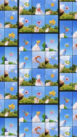 Flowers, blue sky