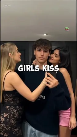 Girls kiss