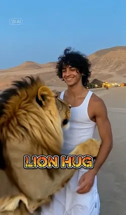 Lion hug