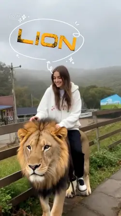 Riding a lion