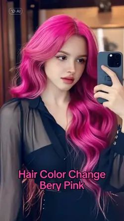 Hair color-bery pink