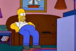 homer watching tv