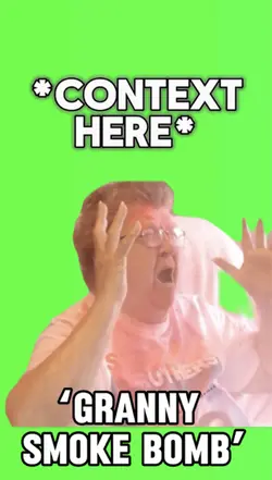 ‘GRANNY SMOKE BOMB’