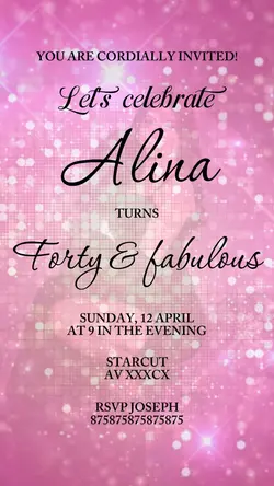 invitation pink