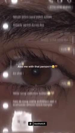 with that one person