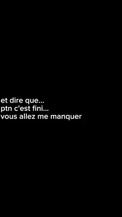 c'est fini 