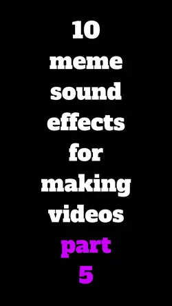 sounds for editing