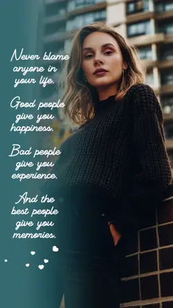 NEVER BLAME ANYONE