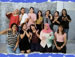 with friend
