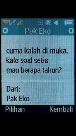 cuma kalah di muka