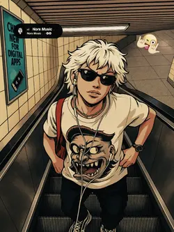 manga style cool boy