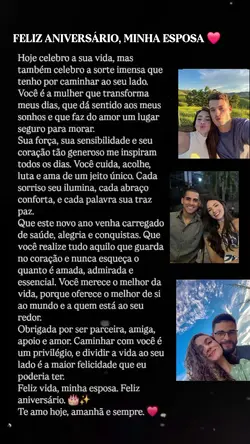 Parabéns esposa