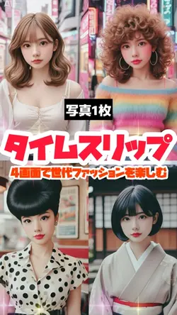 4面タイムスリップファッション