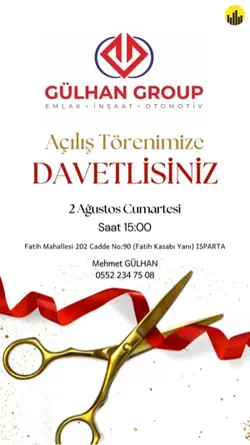 Açılış davetiyesi