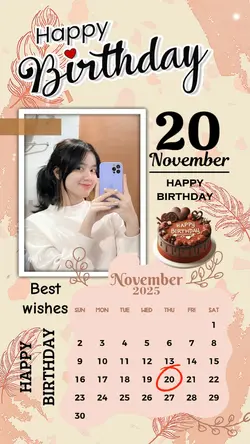 20 NOVEMBER HBD 2025