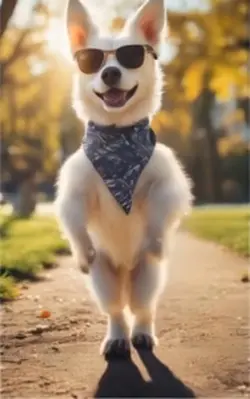 Funny dog dancing