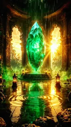 Emerald green stone