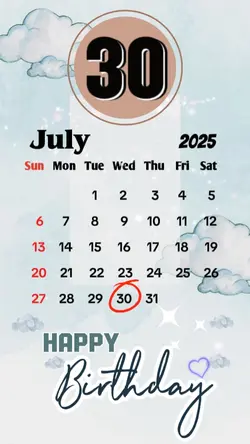 birthday 30 july
