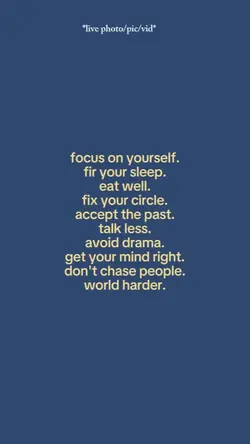 focus on yourself