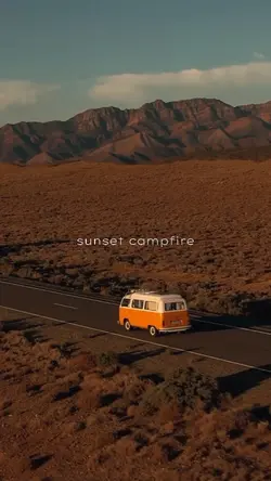 sunset campfire