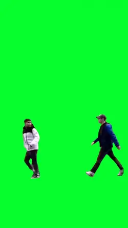 man chasing