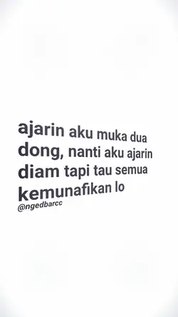 ajarin aku muka dua 