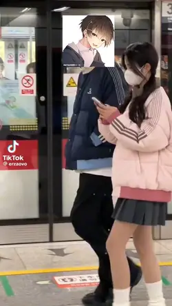 韓国カップル顔ハメ