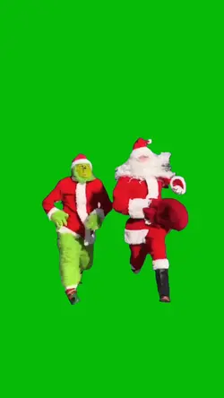 Grinch Chasing Santa