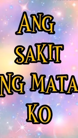 sakit ng mata ko