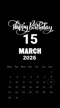 HBD 15 MARCH 2026