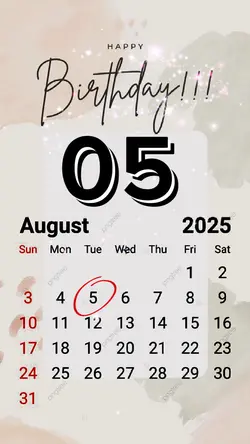 HBD 05 AUGUST 2025