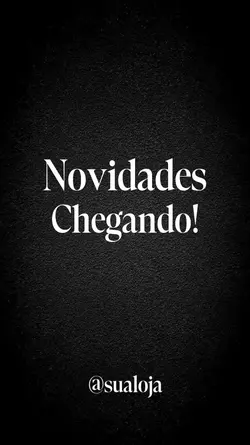 Novidades chegando