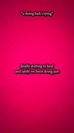 starting to heal