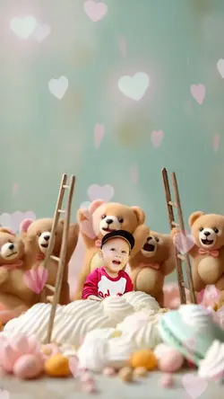 Teddy and Macarons