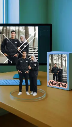 Foto miniatur 3D 