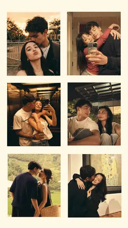 mural de polaroids