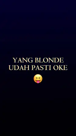Yg blonde udh pasti