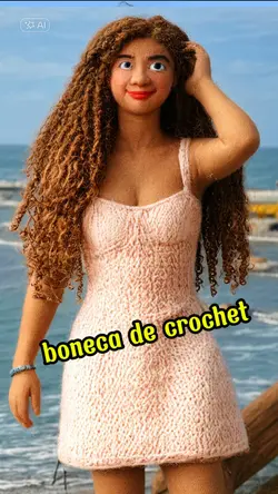boneca de crochet