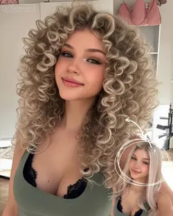 Perm hairstyle AI 