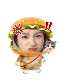 burger cat face 