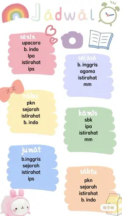 jadwal pelajaran