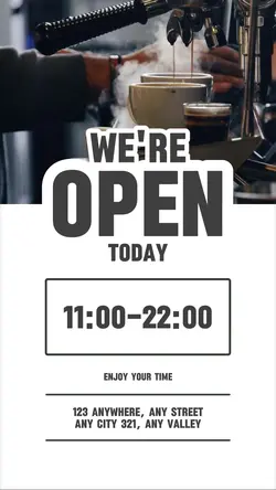 We are open