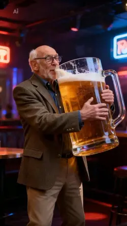 Drinking Giant Beer