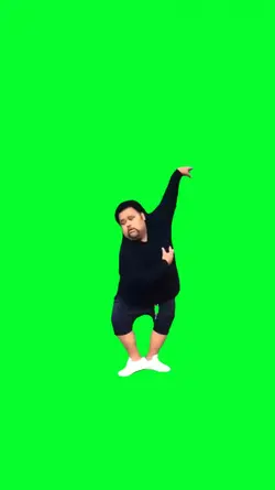fat man dancing
