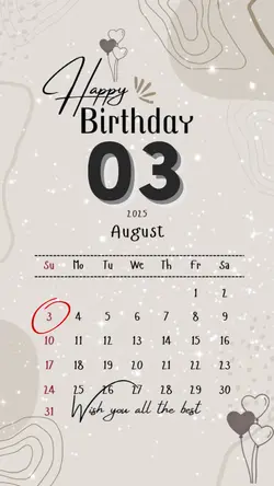 HBD 03 AUGUST 2025