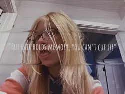 Cutting hair…