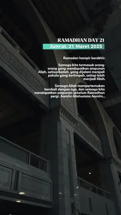 Ramadhan Day 21 